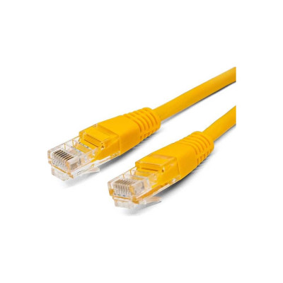 Патч-корд кабель Filum u/utp 5e кат, 0,25м 26awg(7x0,16 мм), чистая медь, pvc, жёлтый FL-U5-C-0,25M-Y