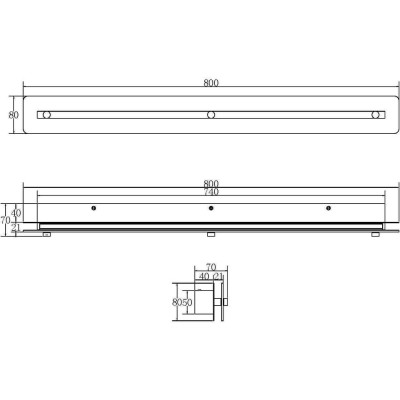 Настенный светильник (бра) MAYTONI maya led 23w алюминий хром P091WL-L21CH3K