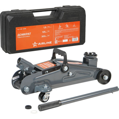 Подкатной домкрат Airline 1.5 т, в кейсе, мин. 125 мм, макс. 300 мм AJ-1.5F-310K