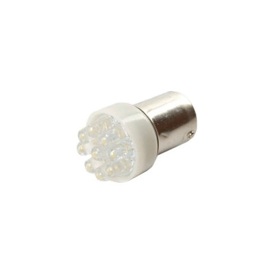 Автомобильная лампочка светодиод МАЯК 4660007274161 WHITE 12V, T15, 9LED, BA15s, стоп, габариты 12T15-W\9LED