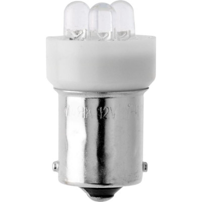 Автомобильная лампочка светодиод МАЯК 4606735601947 WHITE 12V, T15, 3LED, BA15s, стоп, габариты 12T15-W\3LED