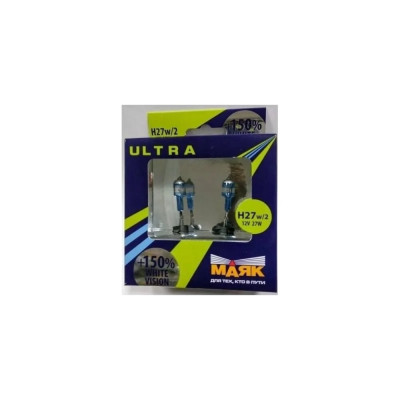 Автомобильная лампа МАЯК Н27 12V 27W PGJ13 Super White Vision +150% ULTRA 82727W\2WV+150