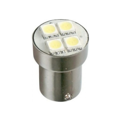 Автомобильная лампа светодиод МАЯК 4660007270750 WHITE 12V, T15, 4SMD, (5050), BA15s, стоп, габарит 12T15-W\4SMD