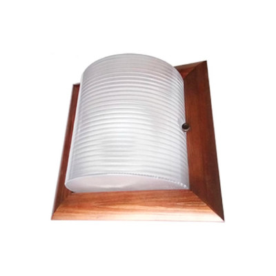 Накладной светильник Ecola Gx53 led нбб-04-60-022 квадрат, ip65, дерево орех, 2 x gx53, 245x245x110 TP53S2ECA