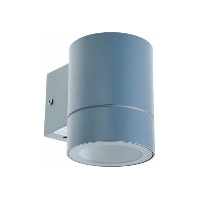 Накладной светильник Ecola 8003a Gx53, led, ip65, прозрачный, цилиндр, металл, 1 x gx53, серый матовый, 114x140x90 FG53C1ECH