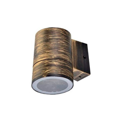 Накладной светильник Ecola 8003a Gx53, led, ip65, прозрачный, цилиндр, металл, 1 x gx53, черненая бронза, 114x140x90 FN53C1ECH