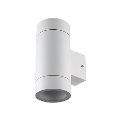 Накладной светильник Ecola 80013a Gx53, led, ip65, прозрачный, цилиндр, металл, 2 x gx53, белый матовый, 205x140x90 FW53C2ECH