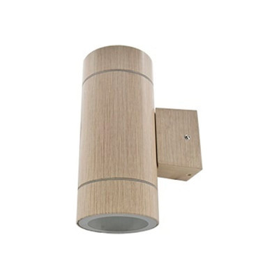 Накладной светильник Ecola 80013a Gx53, led, ip65, прозрачный, цилиндр, металл, 2 x gx53, светлое дерево, 205x140x90 FW53W2ECH