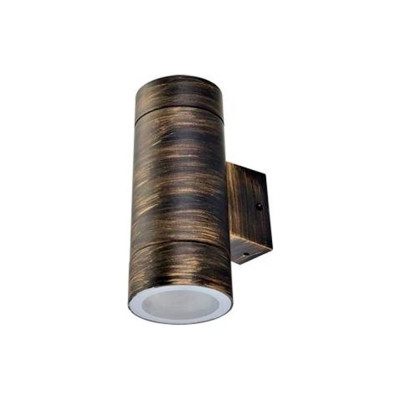 Накладной светильник Ecola 80013a Gx53, led, ip65, прозрачный, цилиндр, металл, 2 x gx53, черненая бронза, 205x140x90 FN53C2ECH