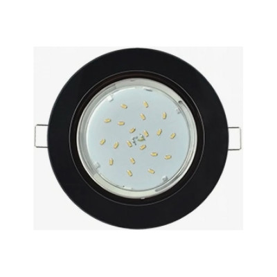 Светильник Ecola Gx53 h4 5310 glass стекло круг черный хром - черный 38x126 к+ FP53RNECH