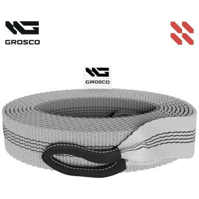Динамическая стропа Grosco 10т, 20м, петля/петля, рывковый трос для буксировки авто до 5 тонн BTD1020LL
