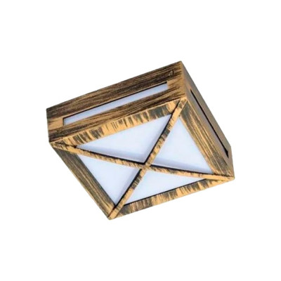 Накладной светильник Ecola Gx53 led 3082w ip65, матовый, квадрат, металл, 1 x gx53, черненая бронза, 136x136x55 FN53SGECH