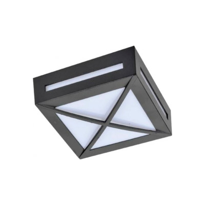 Накладной светильник Ecola Gx53 led 3082w ip65, матовый, квадрат, металл, 1 x gx53, черный, 136x136x55 FB53SGECH