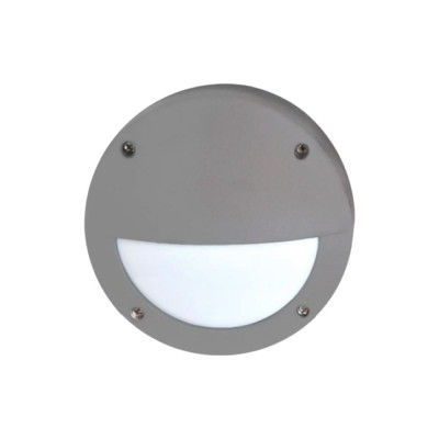 Накладной светильник Ecola Gx53 led b4140s ip65, матовый, круг, с ресничкой, алюминий, 1 x gx53, серый, 145x145x65 FS53ESECS