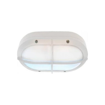 Накладной светильник Ecola Gx53 led b4148s ip65, матовый, овал, с решеткой, алюминий, 2 x gx53, белый, 215x135x65 FW53LSECS