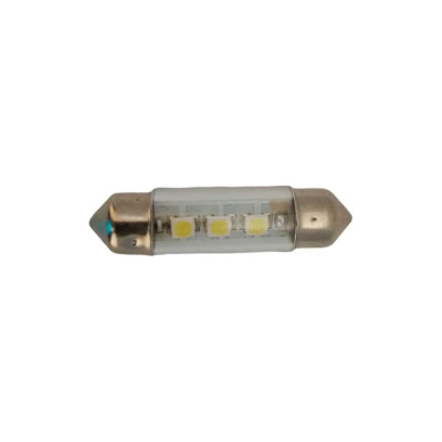 Светодиод МАЯК 12V T11x36 S8.5 3SMD (3.5x2.8) WHITE (салон, номерн. знак) 12T11x36-W\3SMD