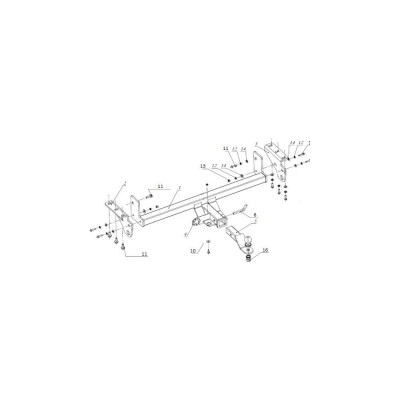 Фаркоп Бизон для DongFeng DF6 2022, тип шара E FA 0360-E