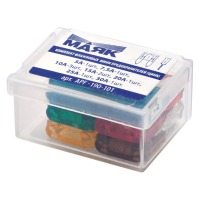 Предохранители мини флажковые МАЯК цинк, к-т 10шт., box APF-190-101