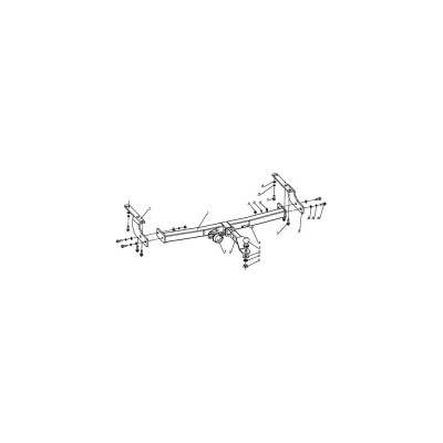 Фаркоп Бизон для Toyota Highlander 1 XU20-40 2003-2010, Lexus RX 300,350,400 2003-2009 тип шара E FA 1010-E