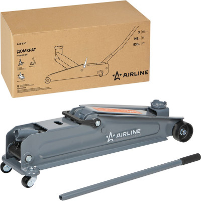 Домкрат подкатной AIRLINE 3т (MIN - 148 мм, MAX - 530 мм) AJ3F530