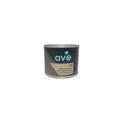 Автоэмаль AVE 1К Акриловая, черная матовая 0,4 кг 10295500
