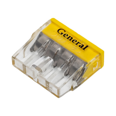Клемма строительно-монтажная 4-проводная General Lighting Systems GTER6-04-P СМК, 0.5-2.5 мм2, с пастой, 100 800424