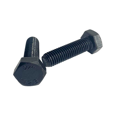 Болт 23 Болта М8x25 мм, DIN933, высокопрочный класс прочности 12.9 черный, 10 шт.. УТ000004230