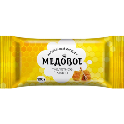 Туалетное мыло ОФИСМАГ Медовое 100 г (АГРОПРОМ-ЮГ), натуральное, ш/к 20236 609771