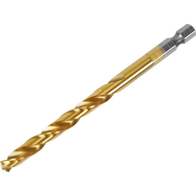 Сверло по металлу HSS/M2 TiN DIN 338, 6.0x113 мм, 135°, хвостовик HEX 1/4" TOLSEN 75189
