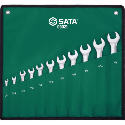 Набор комбинированных дюймовых ключей SATA 11 предметов 09021