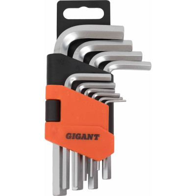 Набор шестигранных коротких ключей Gigant 10 шт GKSH-10