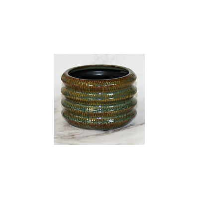 Кашпо SCHEURICH керамика Suafé reactivo colori d145мм h10см коричнево зеленый 072408