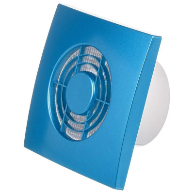 Вентилятор бытовой с пониженным уровнем шума и обратным клапаном Эвент Зефир 100Сок синий