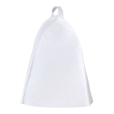 Шапка банная ГлавБаня Эконом, войлок белый, синтетический Б04013