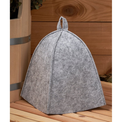 Шапка банная ГлавБаня Эконом, войлок светло-серый, синтетический Б040134