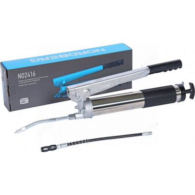 Шприц плунжерный для густой смазки NORDBERG с шестеренчатой передачей, 600 мл NO2416