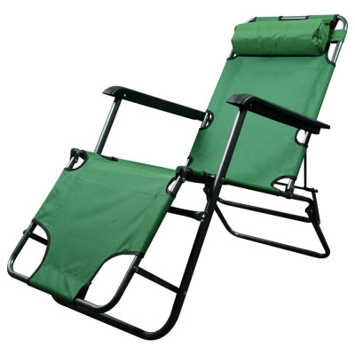 Кресло-шезлонг складное МУЛЬТИДОМ Релакс размеры в сложенном виде 60х14х88 см 2 цвета JL84-274