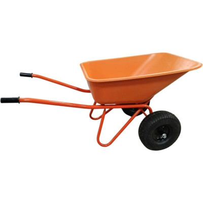 Тачка строительная усиленная 2-х колесная LWI 150 л, 350 кг Скорпион сверхпрочное полимерное корыто LWI150х2СК-PROFI