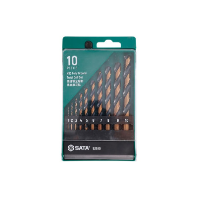 Набор сверел по металлу, 10 шт, 1-10 мм SATA 52510