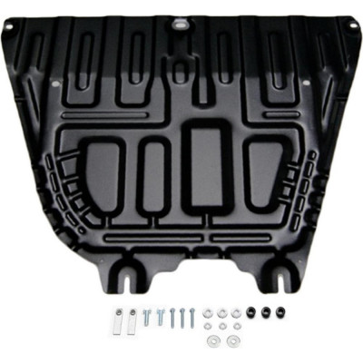 Защита картера + КПП + комплект крепежа AutoMax сталь, Hyundai Solaris; Kia Rio; Kia Rio X (X-Line) AM.2370.1