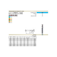 Фреза шпоночная Super Line Alu (16 мм; Z=2; DIN6527L; твердый сплав; тип W; без покрытия) Guhring 5543 16,000