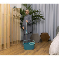 Комплект: Швабра + ведро, с механизмом отжима Leifheit CLEAN TWIST Disc Mop Ergo 52101