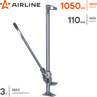 Реечный домкрат Airline 48" 3т MIN-110мм, MAX-1050мм AJ-FR-48S