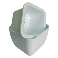 Горшок-кашпо Мультипласт Групп кубик 0,8/1,2л белый MPG8997