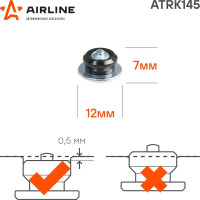 Ремонтные шипы Airline 7 мм, 500 шт. в коробке ATRK145