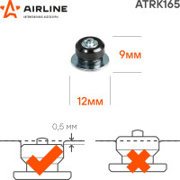 Ремонтные шипы Airline 9 мм, 500 шт. в коробке ATRK165