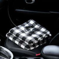 Автомобильный плед с подогревом Airline 12В, 45Вт (140х110 см), флис, черно-белый ADHC020