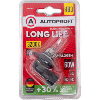 Автомобильная галогенная лампа AUTOPROFI HB3, 12V, 60W, (P20d),1 шт, +30% LONG LIFE LNG-HB3
