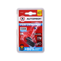 Автомобильная галогенная лампа AUTOPROFI H27, 12V, 27W, (PGJ13),1 шт, +80% PERFORMANCE PRF-H27