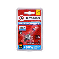 Автомобильная галогенная лампа AUTOPROFI H7, 12V, 55W, (PX26D),1 шт, +80% PERFORMANCE PRF-H7